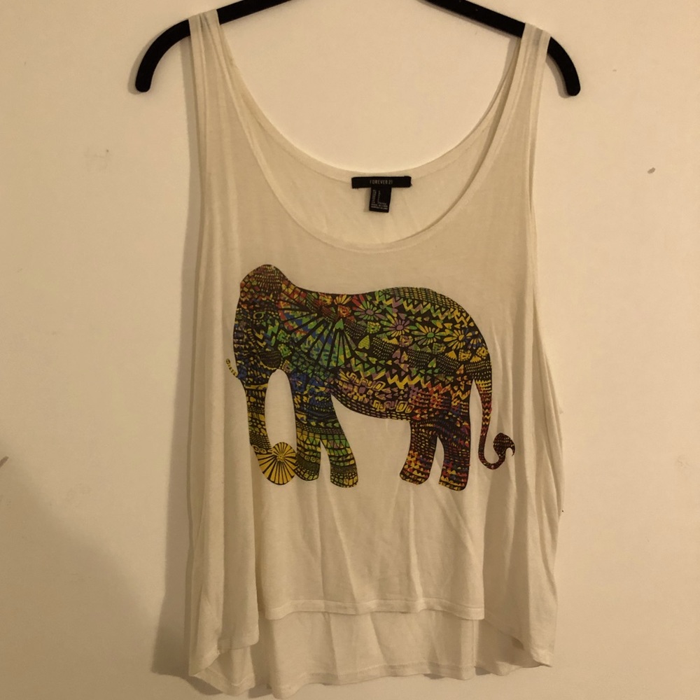 Elephant print tank top